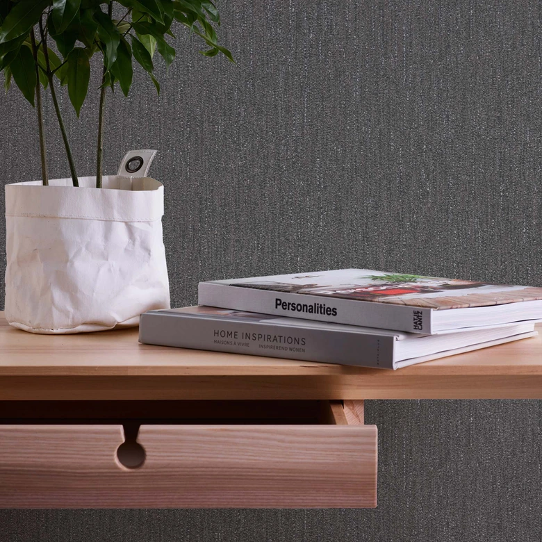 Papel pintado texturado negro gris - papel pintado no tejido A.S. Création 