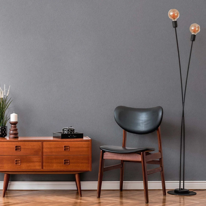 Grå enhetstapet - non-woven tapet, enfärgad - A.S. Création 