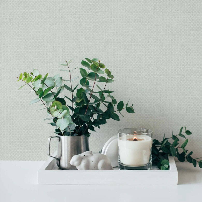 Papier peint petit motif gris blanc - papier peint intissé maison de campagne A.S. Création - mat légèrement structuré 