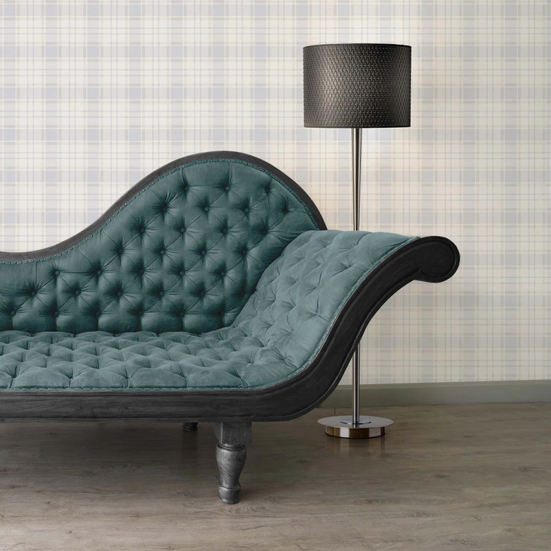 Papel pintado a cuadros rosa blanco - papel pintado no tejido de estilo rústico A.S. Création - mate y ligeramente texturado 