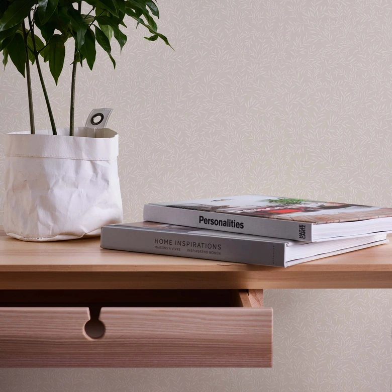 Papier peint Floral beige blanc - papier peint intissé maison de campagne A.S. Création - mat et légèrement structuré 