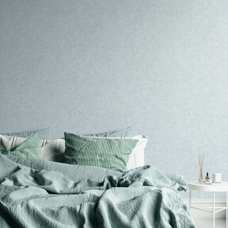 Vliestapete Putzoptik Blau moderne Strukturtapete Vlies Tapete Badezimmer 