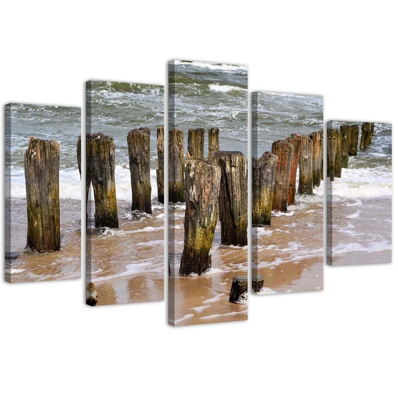 Leinwandbild 5 teilig, Meer Strand Natur 