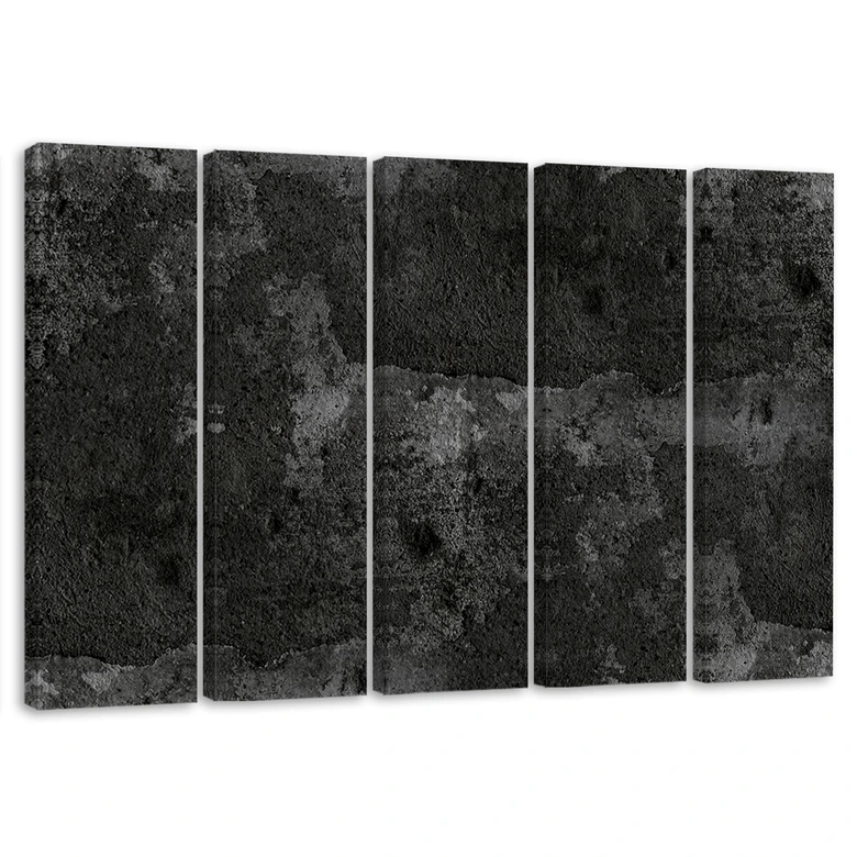 Leinwandbild 5 teilig, Alte Betonwand 