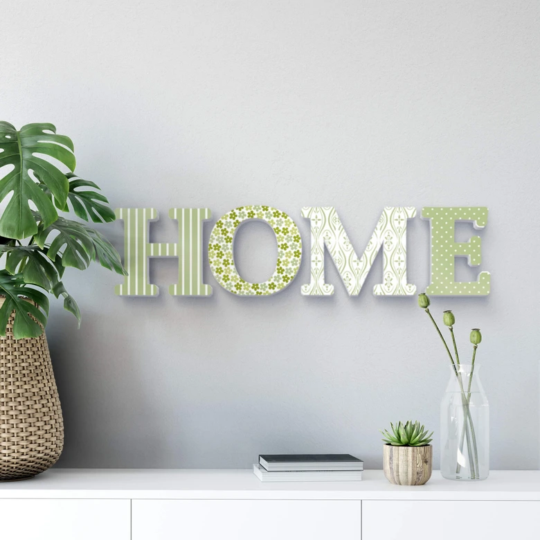 Decoratieletters 3D Letters HOME Groen 