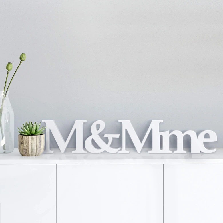 Letras decorativas 3D M&Mme 