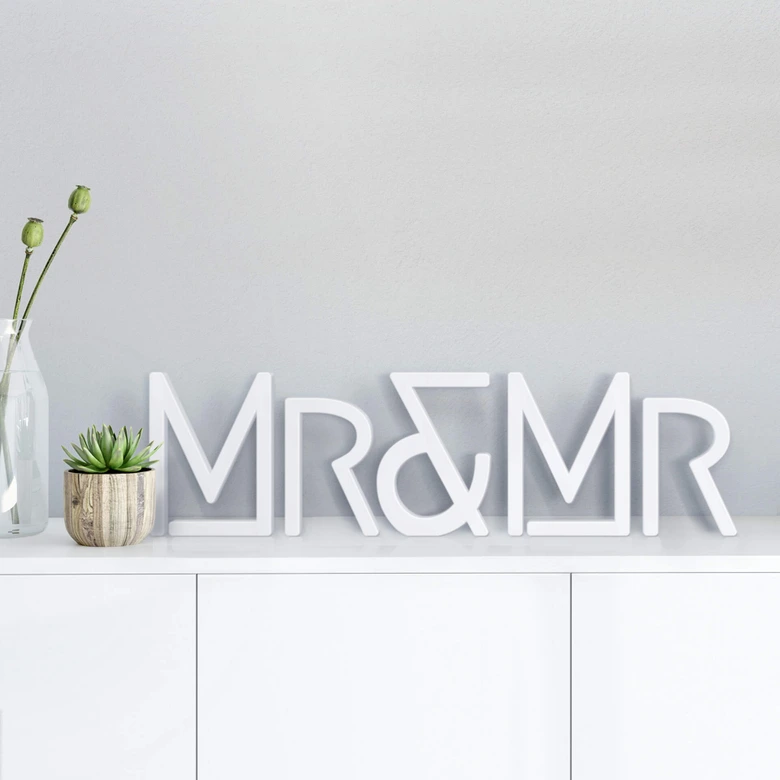 Lettres décoratives Mr & Mr modern 