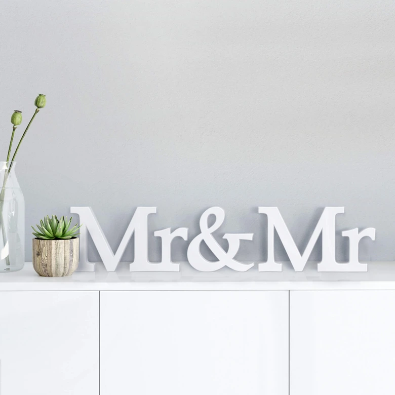 Lettres décoratives 3D Mr & Mr serife 