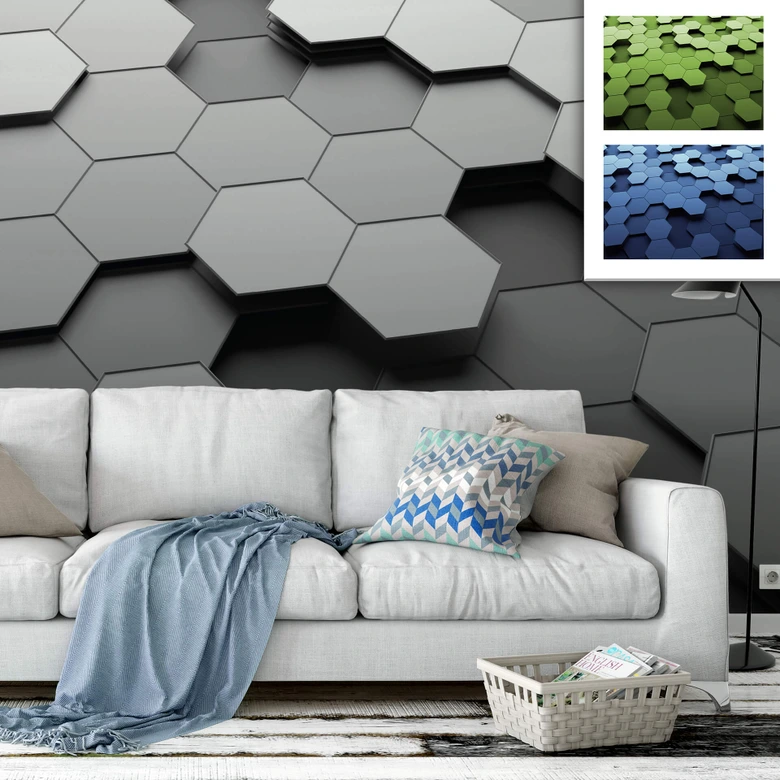 3D Fototapete Wabenmuster 1 - 336x260 cm 