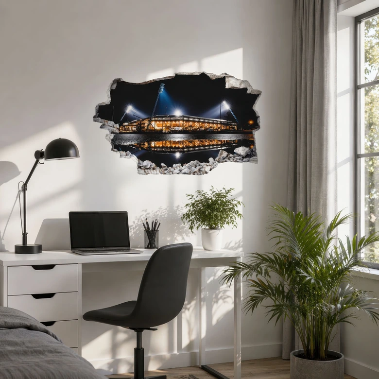 3D Wandtattoo FC Hansa Rostock Stadion bei Nacht - 100x70 cm 