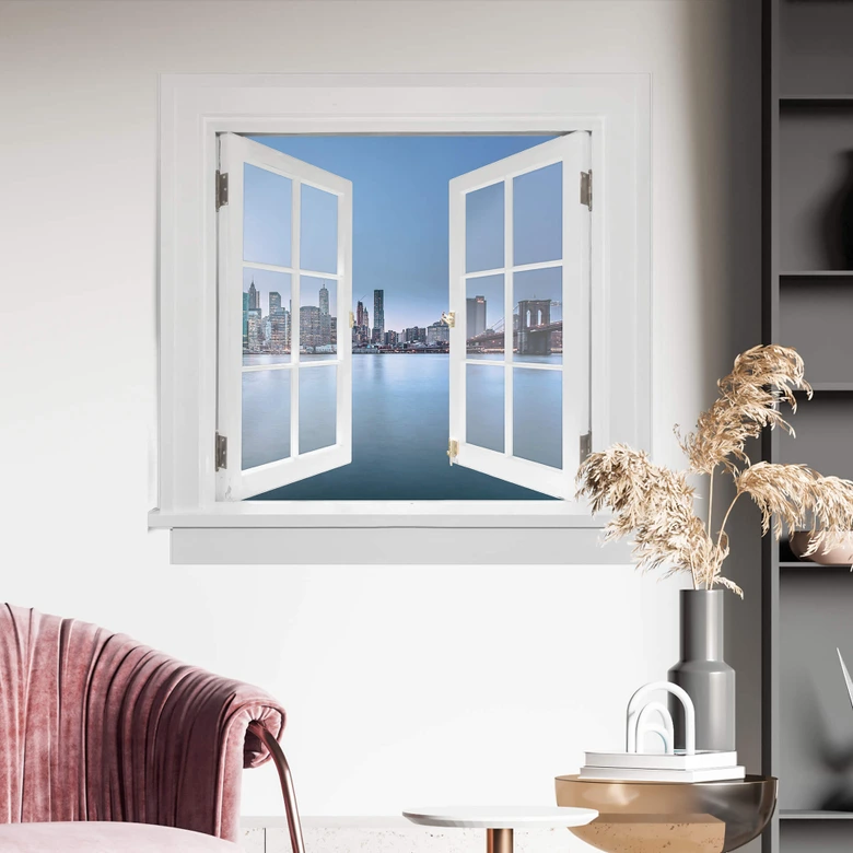 Trompe L'oeil Wall sticker - Brooklyn Bridge 