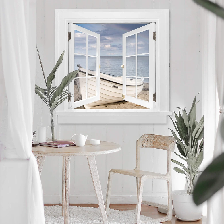 Trompe L'oeil Wall sticker Tiny Boat 