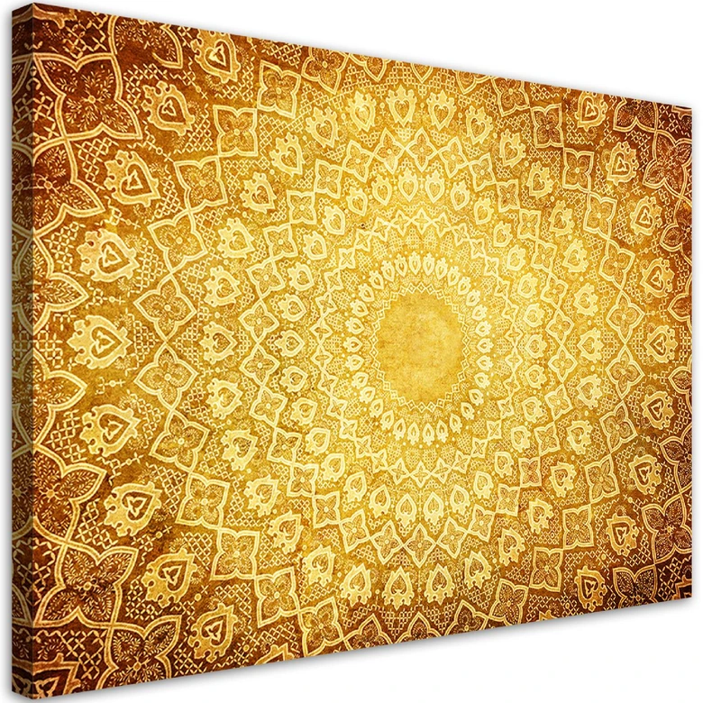 Leinwandbild, Gold Mandala Abstraktion 