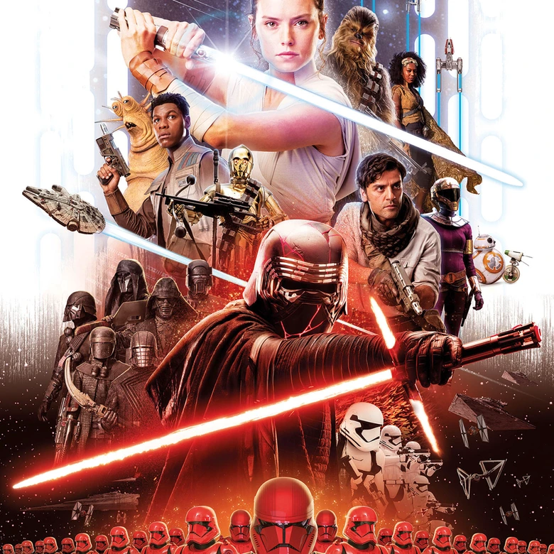 Papier Fototapete - STAR WARS EP9 Movie Poster Rey - 184 x 254 cm 