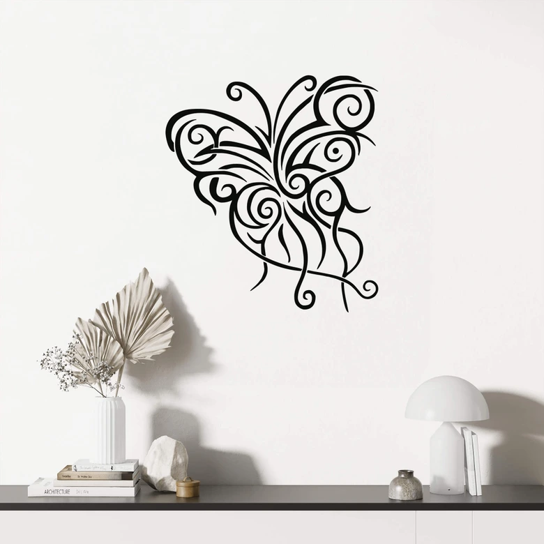 Muursticker Vlinder Tribal 