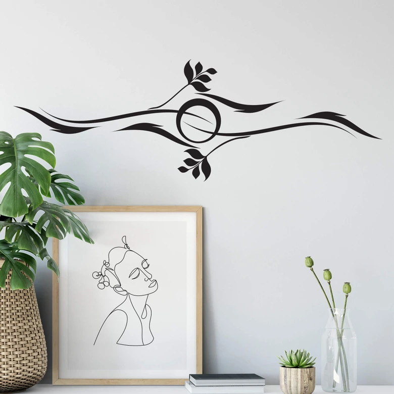 Sticker mural - Tribal Soleil Marin 