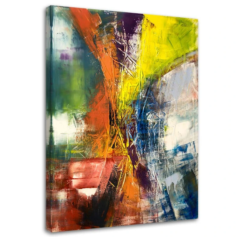 Canvasbillede, Farverigt abstrakt 