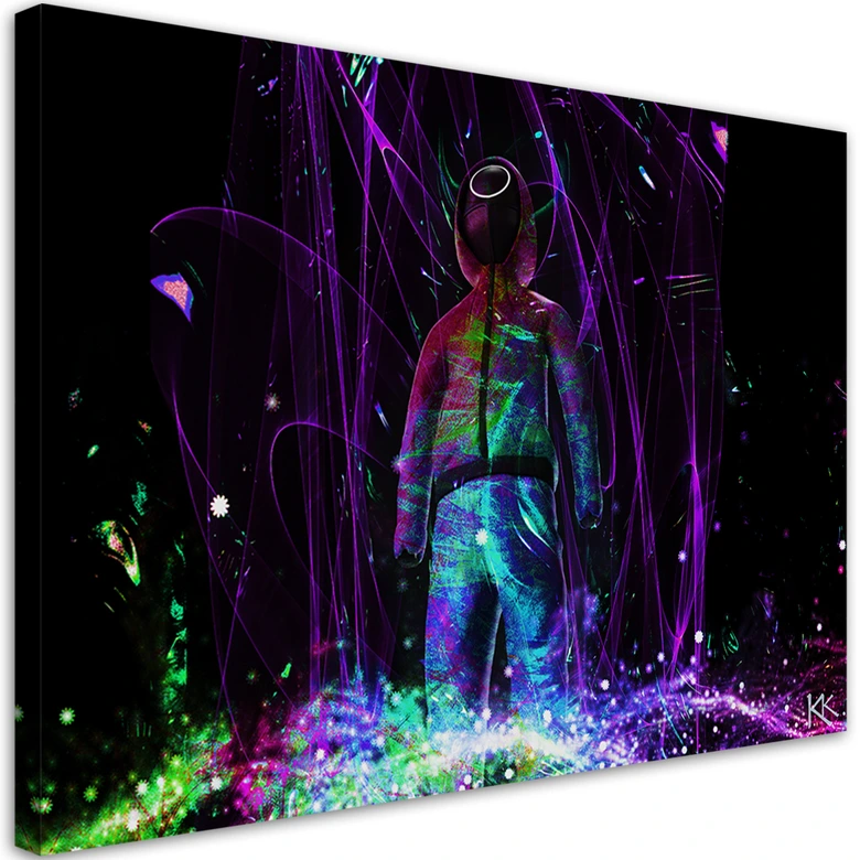 Leinwandbild, Neonspieler 