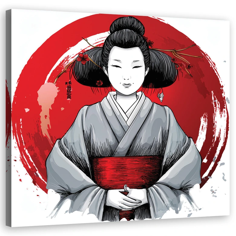 Leinwandbild Japanische Geisha Ukiyo-E 
