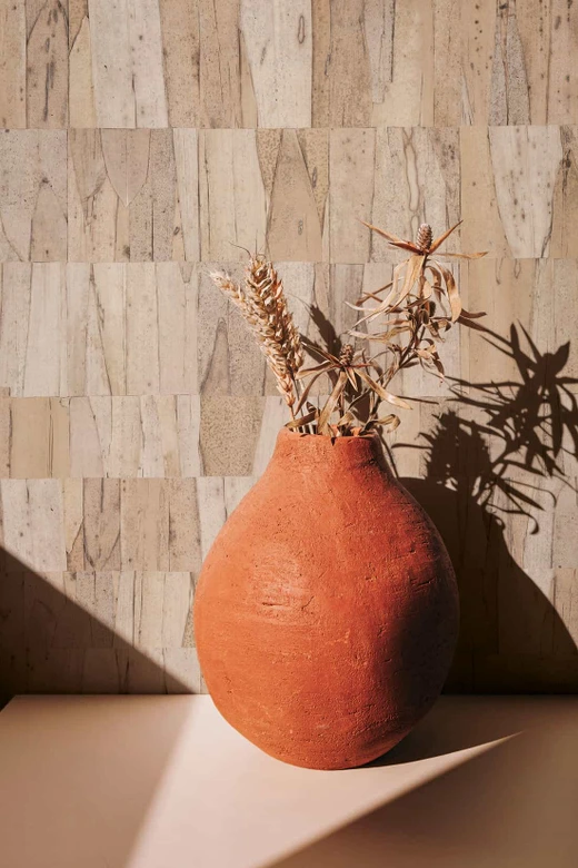 Carta da parati in tessuto non tessuto con venature del legno effetto legno marrone 