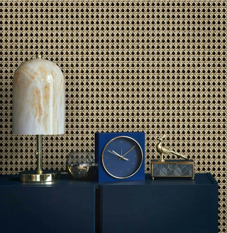 Vliestapete in Holzoptik und Flechtoptik braun, beige Holzoptik 