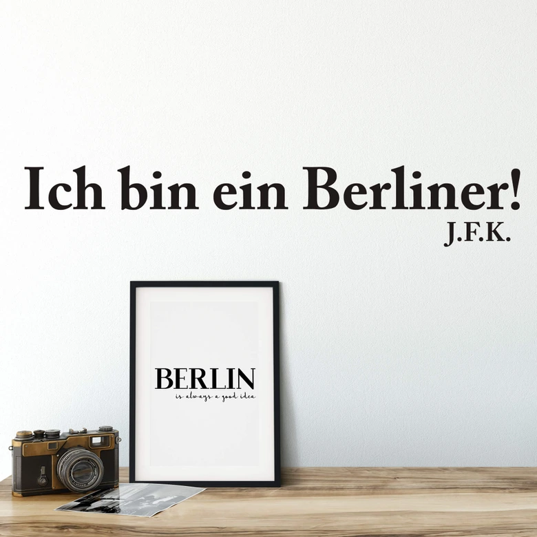 Muursticker Ich bin ein Berliner 