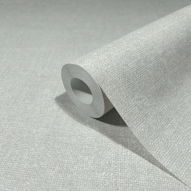 Non-woven tapet i moderne tekstureret ensfarvet grå uni 