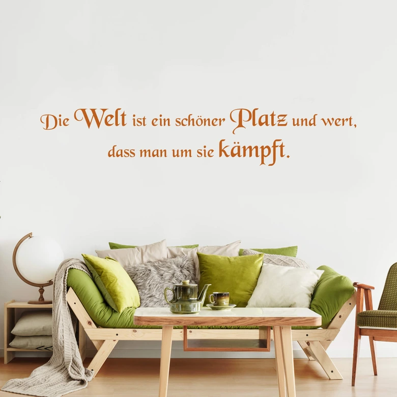 Wandtattoo Die Welt ist ein schöner Platz... 