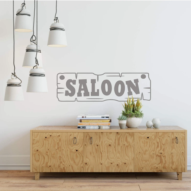 Wandtattoo Saloon Schild 