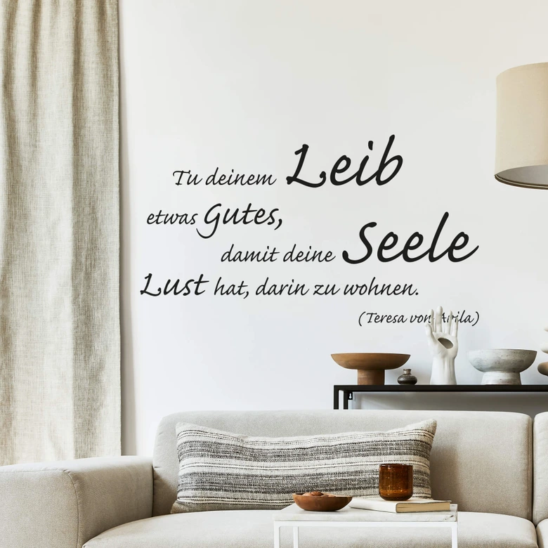 Wandtattoo Tu deinem Leib etwas Gutes... 