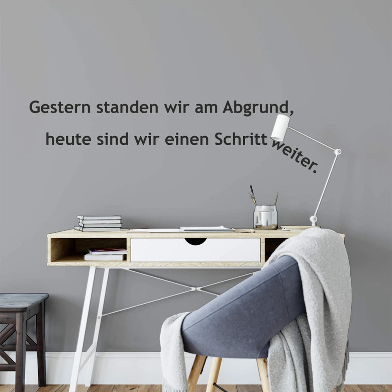 Wandtattoo Gestern standen wir... 