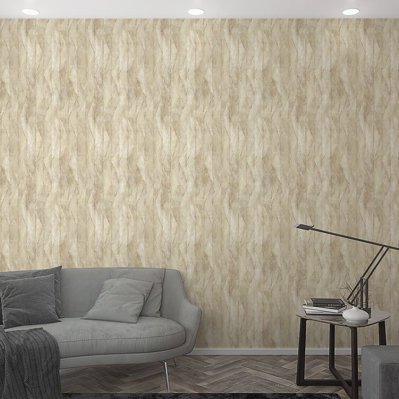 Fototapete mit grafischem Muster, Beige Struktur 2.70 x 2.12 m 
