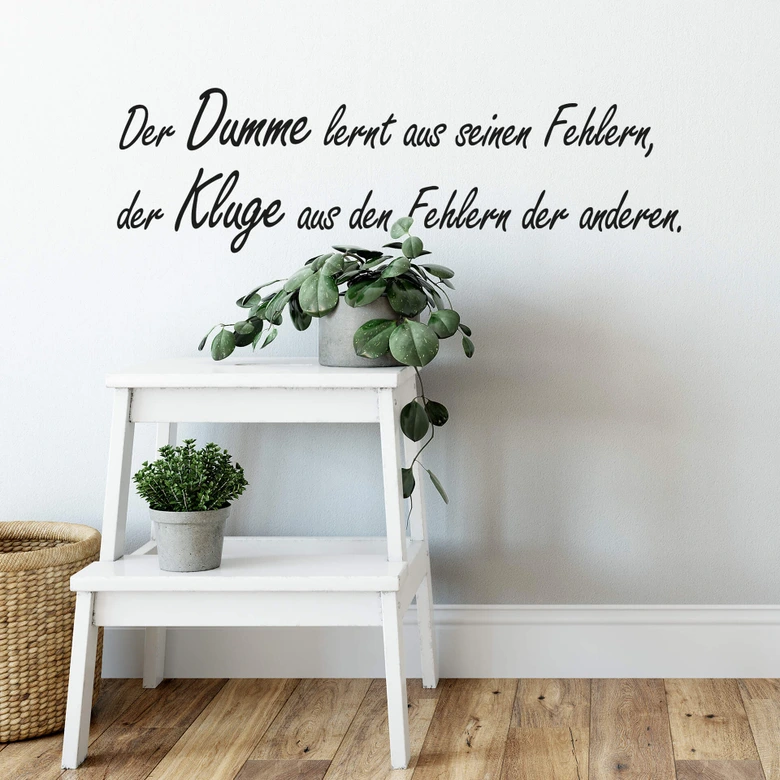 Wandtattoo Der Dumme lernt... 