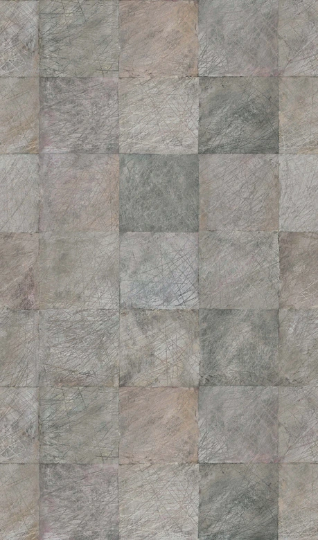 Fototapete Motivtapete Beton Fliesen Patchwork in Grau Beige Modern 2,7 x 1,59 m 