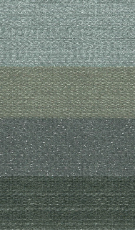Fototapete Motivtapete Textil Optik Streifen in Grün Grau mit Feiner Struktur 2,7 x 1,59 m 