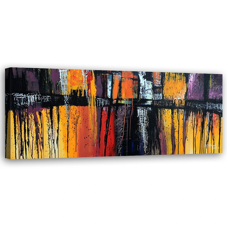 Canvasbillede, farverigt abstrakt 