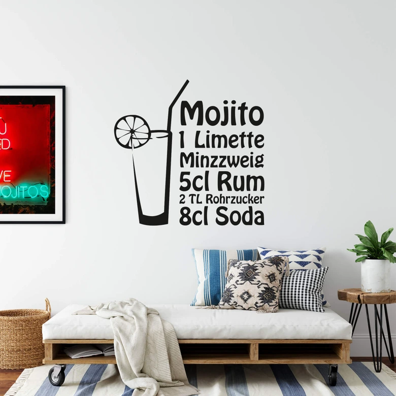 Wandtattoo Mojito 