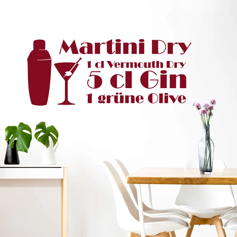 Wandtattoo Martini Dry 