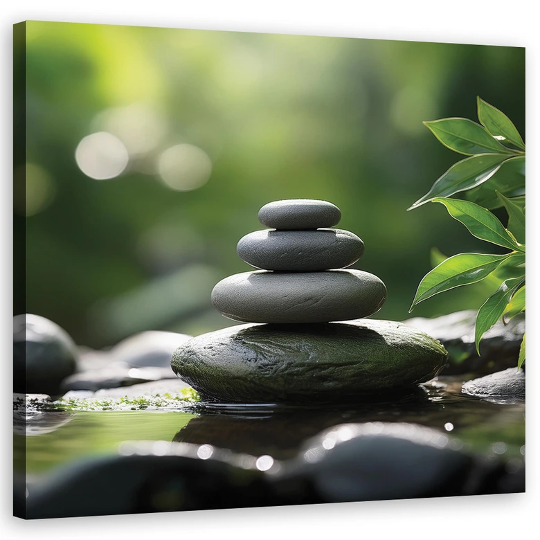 Leinwandbild Steine Zen Natur 