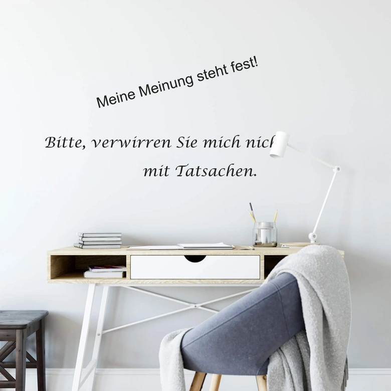 Wandtattoo Meine Meinung steht... 