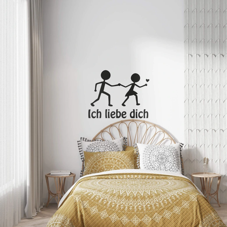 Wandtattoo Ich liebe Dich 