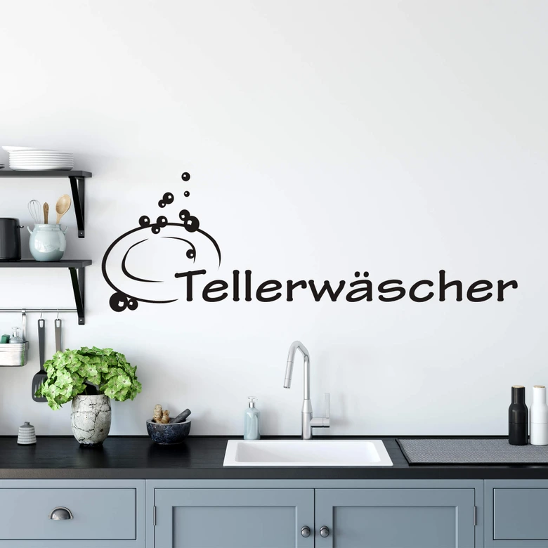 Wandtattoo Tellerwäscher 