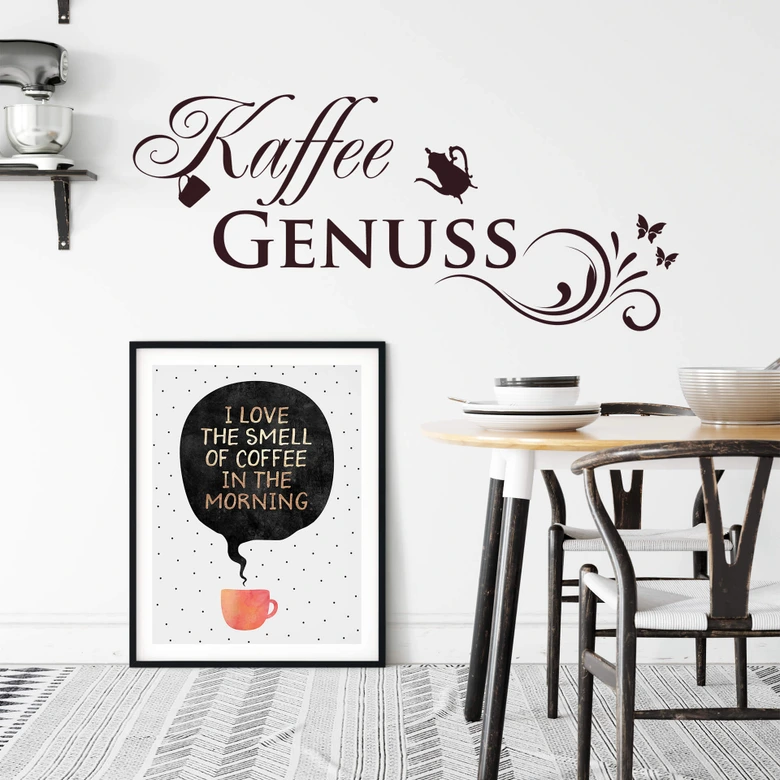 Wandtattoo Kaffee Genuss 