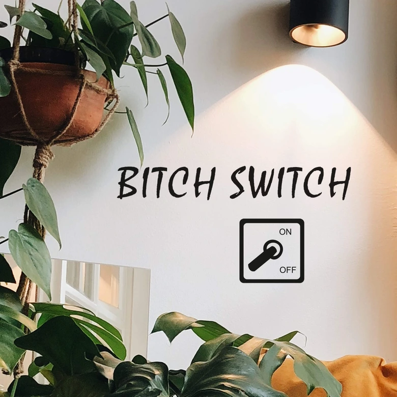 Wandtattoo Bitch Switch 