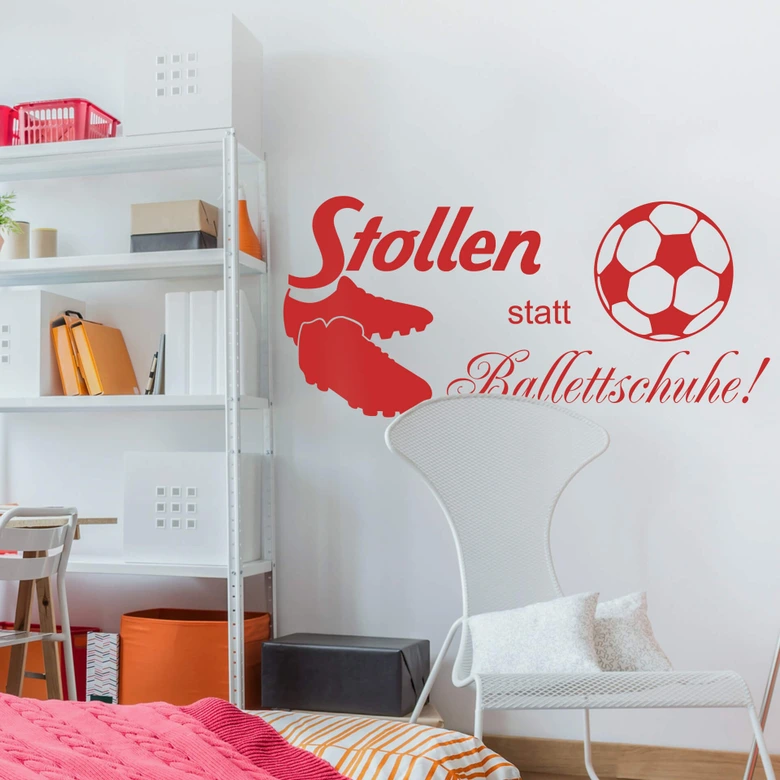 Wandtattoo Stollen statt Ballettschuhe 