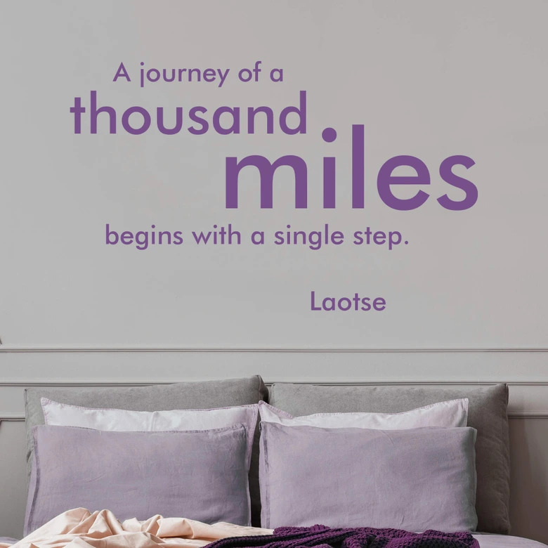 Sticker mural - A journey of a thousand miles... 