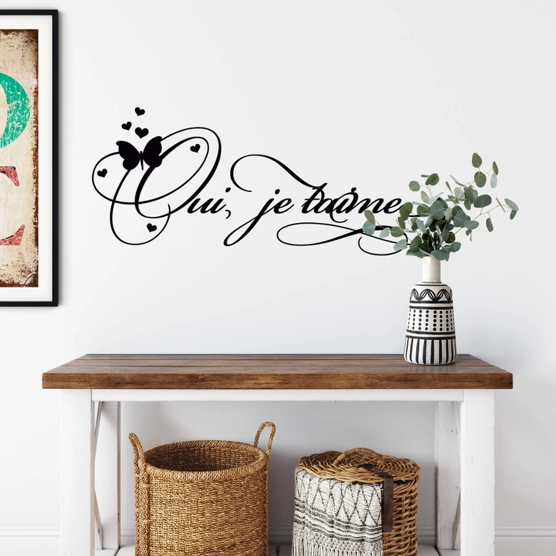 Oui, je t\'aime Wall sticker 