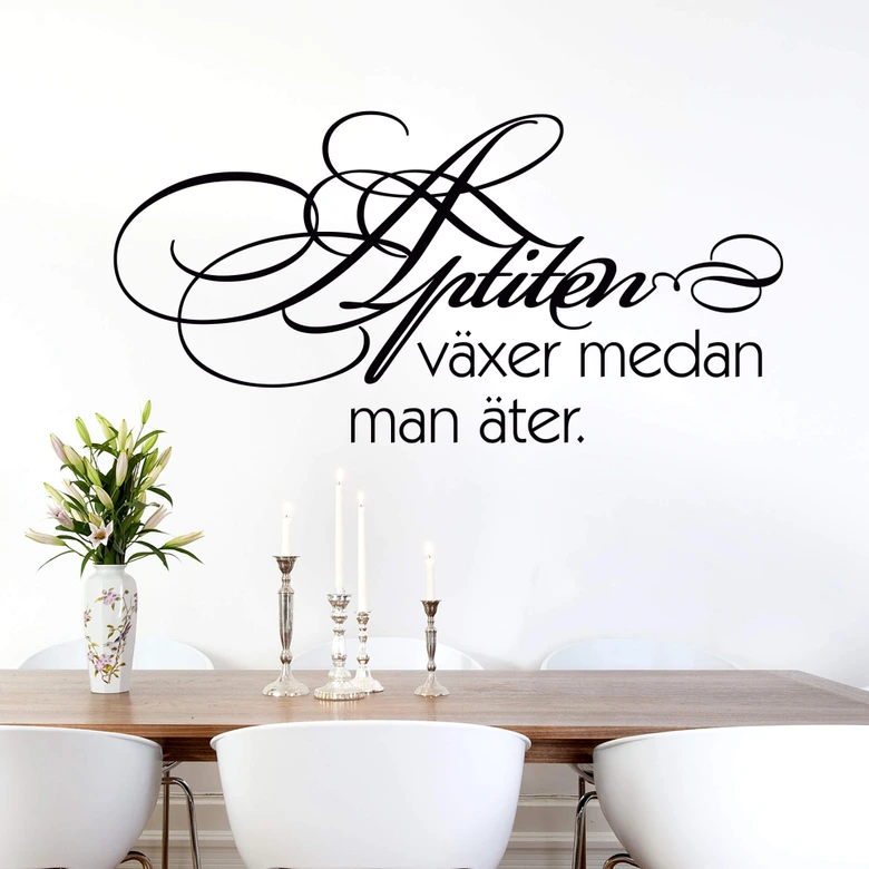 Wandtattoo Aptiten växer medan man äter 