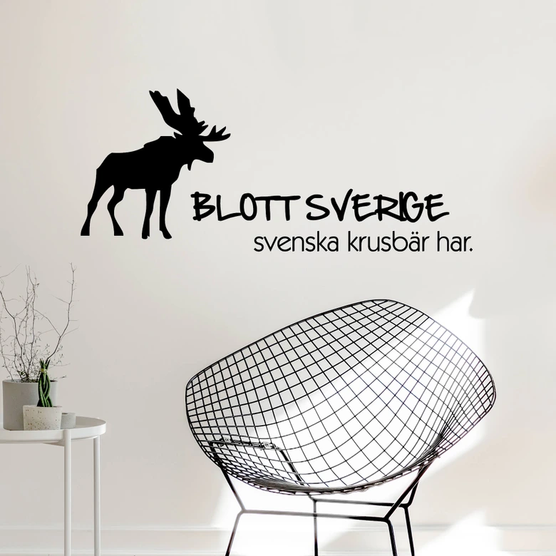Wandtattoo Blott Sverige svenska krusbär har 