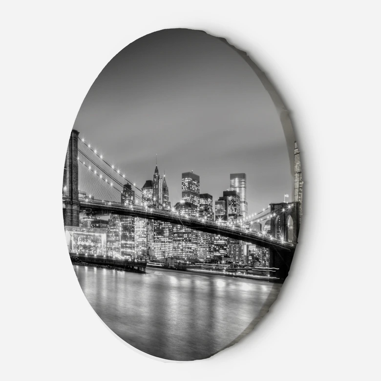 Rundes Leinwandbild Brooklyn-Brücke NY 
